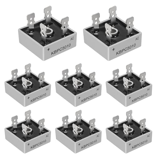 8PCS Bridge Rectifier Diode KBPC5010 1000V 50A AC to DC Full Wave Single Phase Housing Bridge Electronic Silicon Diode Rectifier Electronic Components