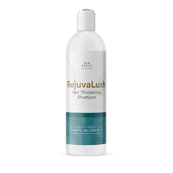 Sun Coast Sciences - RejuvaLush Hair Thickening Shampoo for Women, Doctor-Formulated Scalp Care with HairVivine ProTM, Caffeine, Vitamin A & EcoPepTM, Supports Fuller-Looking Hair