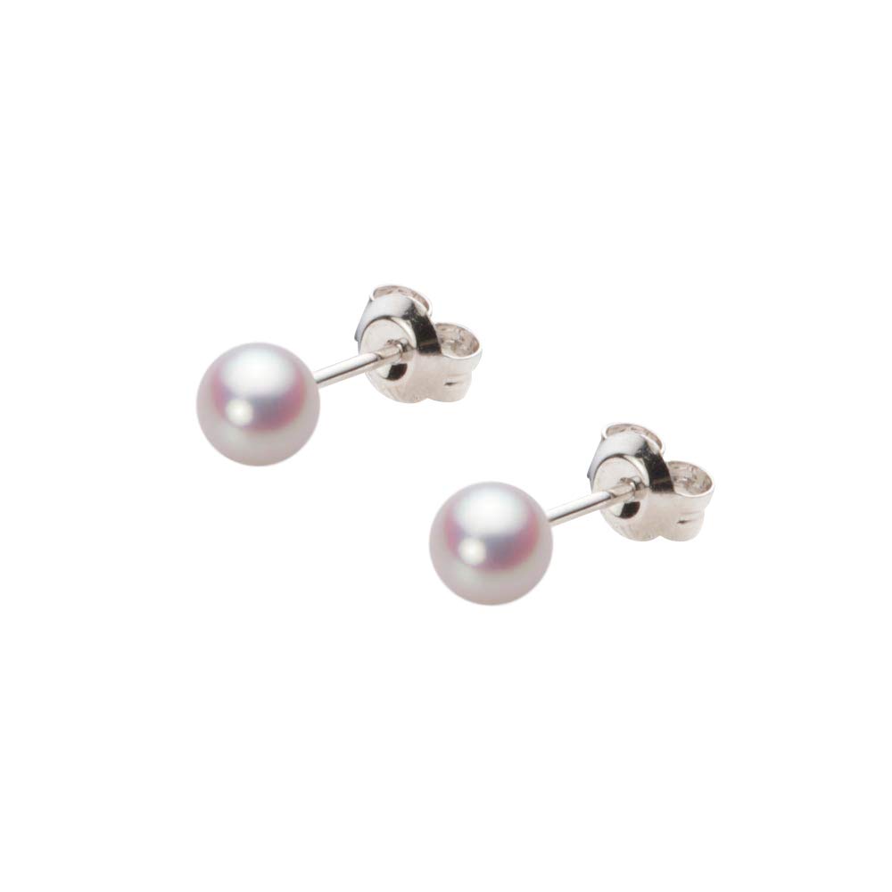 Amazon | 4.5mm アコヤ真珠 パール ピアス PT900 プラチナ