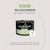 catz finefood Purrrr Monoprotein karma dla kotów z motywem dzika, mokra nr 109, dla kotów wrażliwych na odżywianie, 70% zawartości mięsa, puszka 6 x 200 g
