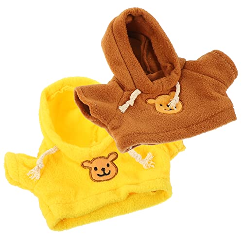 Sosoport 2 Piezas Ropa De Muñeca Oso Suave Felpa Ropa De Niñas Fiesta Muñeca Atuendo Vestido De Niña Sweaters for Vestido De Trajes Disfraz De Oso Decorativo Paño