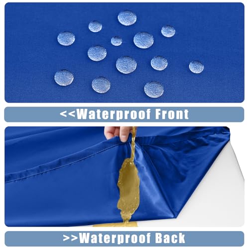 Moosfor Picnic Table Cover with Bench Covers, Elastic Fitted Spandex Tablecloths for 6 Foot Rectangle Tables, Stretch Washable Patio Tablecloth for Outdoor, Camping (Blue, 30"x72") by Moosfor - Image 3
