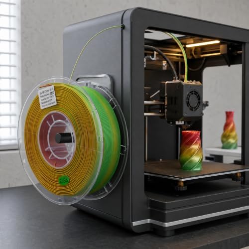 Silk Tricolor PLA Filament, 1kg Spool (2.2 lbs), Red Gold Green — 사진 2