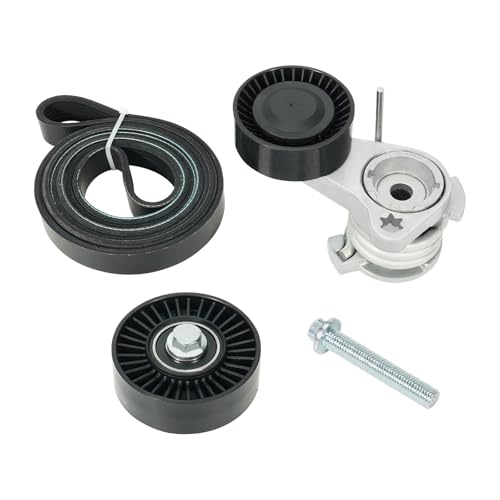 Kozlira Serpentine Belt Tensioner Bolt Idler Pulley Drive Kit Fit for BMW 128i 325i 325xi 328xi 330i 330xi 525i 525xi 528i 528xi 530i 530xi X3 X5, 3.0L L6, 2006-2013#Replace ADK0022P by Kozlira - Used condition - US$46.18