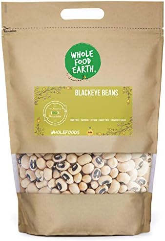 Wholefood Earth Black Eye Beans 1kg | GMO Free | Natural | Vegan | High Fibre | High Protein