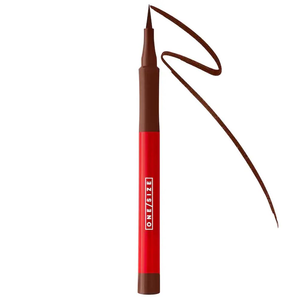 O/S by P-Starr - Point Made Waterproof & Long-wearing, Liquid Eyeliner Pen Color: Busty Brown(Neutral Chocolate Brown) - Size: (0.04 oz / 1.2 ml)