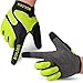 boildeg Guanti MTB da Ciclismo Moto da Mountain Montagna Imbottito da Strada per Bicicletta da Uomo Donna Antiscivolo Touch Screen (Verde, L)