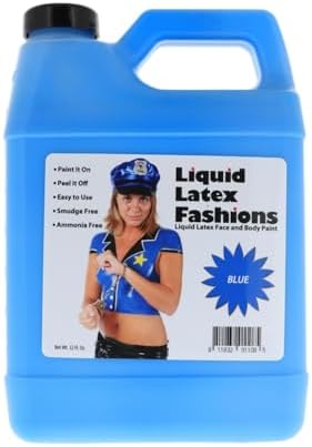 Blue 32 Oz - Liquid Latex Body Paint, Ammonia Free No Odor, Easy On and Off, Cosplay Makeup, Creates Professional Monster, Zombie Arts