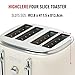 Haden Highclere Cream Toaster 4 Slice - Electric Stainless steel Toaster With Reheat And Defrost Functions - Easy To Clean - Removable Crumb Trays