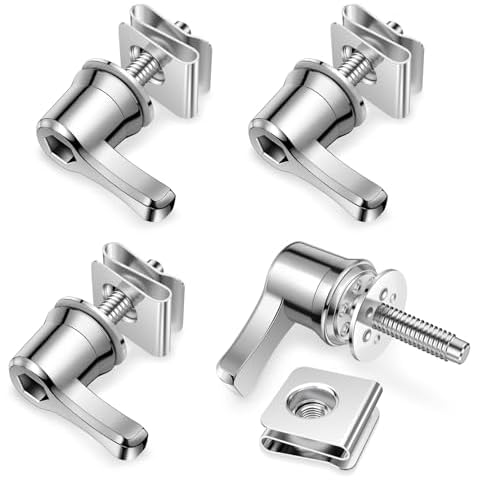 Amazicha Saddlebag Locks Fastener Bolts Saddle Bag Mounting Hardware Theft Deterrent System Locks Fit for Harley Davidson Touring Street Glide Electra Glide Road Glide Softail 1992-Later (Chrome) Cover