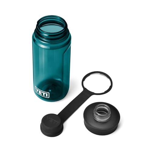 Image of YETI Yonder Water Bottle with Yonder Tether Cap, Lightweight, Leakproof and BPA-Free