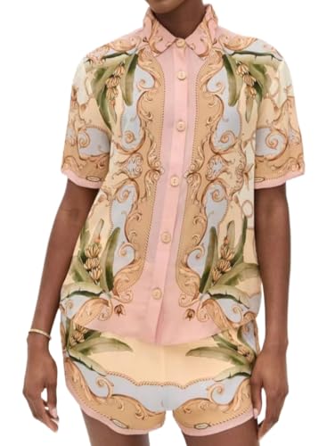 Stylish 'E' Print Graphic Two-Piece Set | Women's Summer Lounge & Beach Outfit