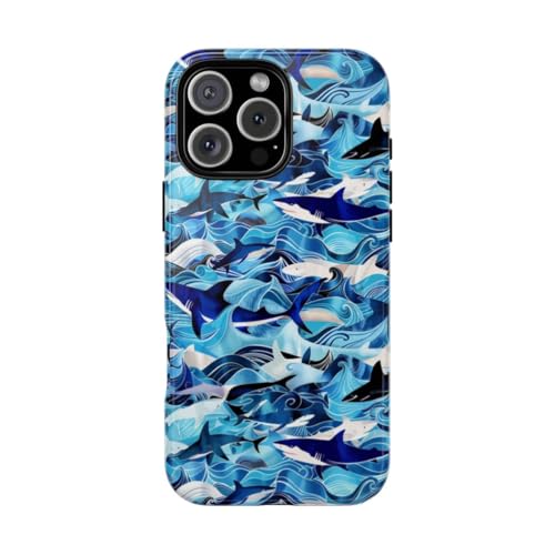 Coque rigide brillante iPhone 16 Pro Max antichoc océan