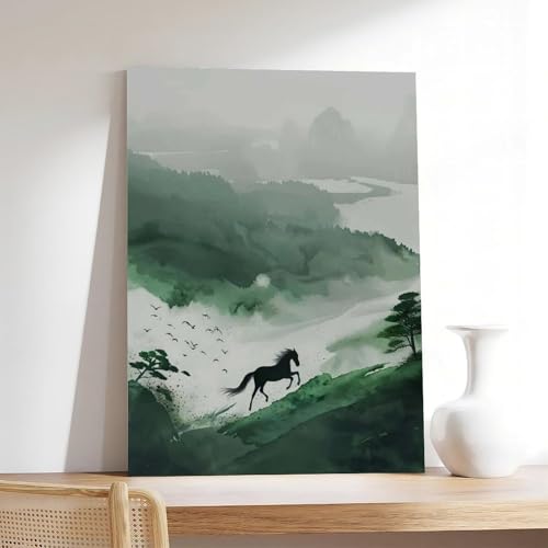 Poster cheval 40x60 cm pour décoration de chambre et bureau - 7