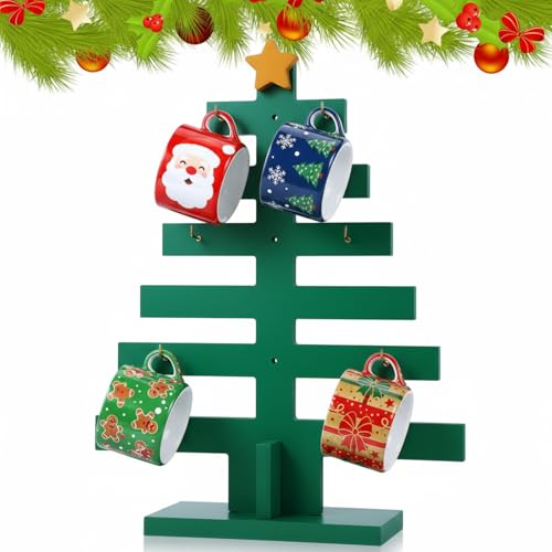 Bokon Christmas Mug Holder Tree Christmas Tree Coffee Cup Holder