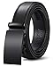 ITIEZY Men's Leather Ratchet Belt Automatic Sliding Buckle Designer Belt For Men
