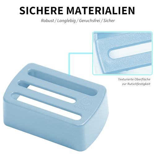 Schutzkappe für den Kindersitz-Verschluss – Verhindert unbeabsichtigtes Drücken durch Kinder – 2er-Set (Blau)