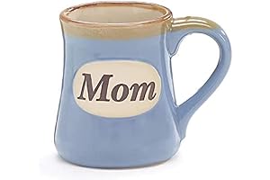 Mom Porcelain Blue Coffee Tea Mug Cup 18oz Gift Box Holds Childs Hands...Hearts