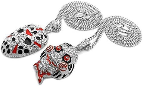 Miniatura 4 de COLGANTE DE CADENA CUBANA, CUBANO, CUBANO PARA HOMBRES MÁSCARA DE RAPPER HIP HOP HOP