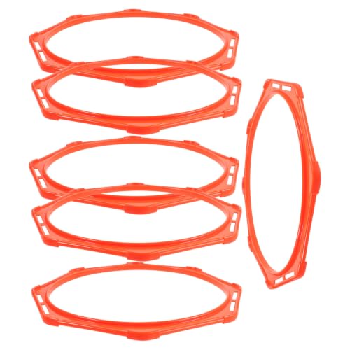 6pcs Octagonal Agility Training Rings for Soccer Footwork Drills Set