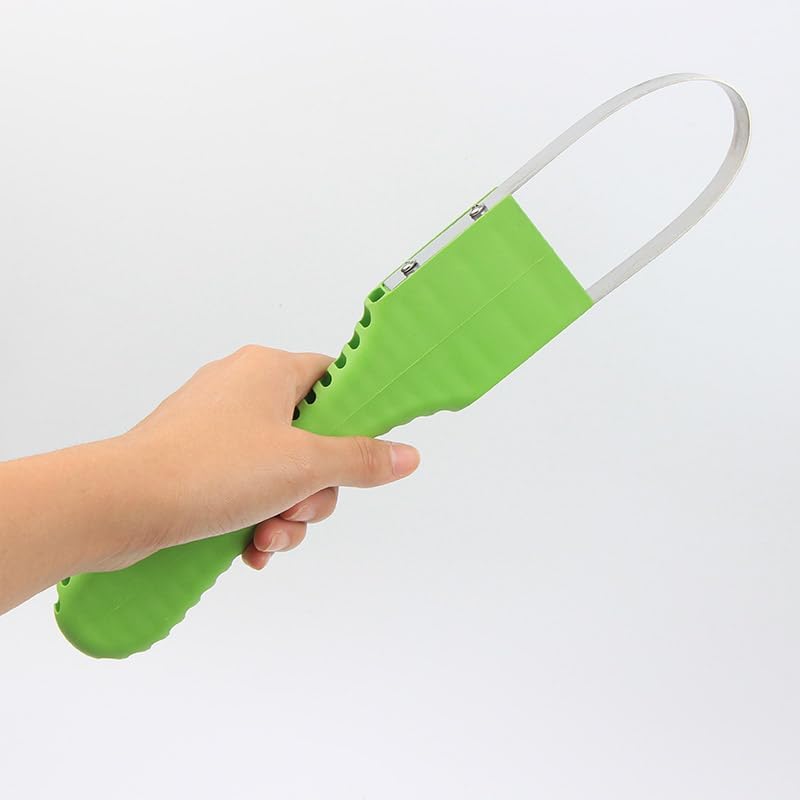 Miniatura 3 de Comimark 1 herramienta de desbrozadora manual de bandido de jardín, diseño de bucle de hierro y cuchillas afiladas, herramienta manual con mango de