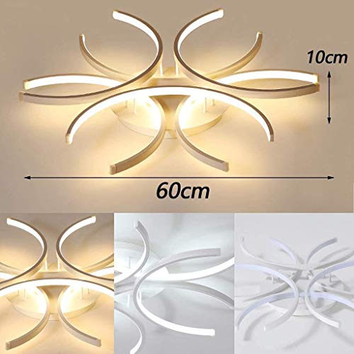 Suspension LED 72W dimmable avec télécommande pour grand salon moderne