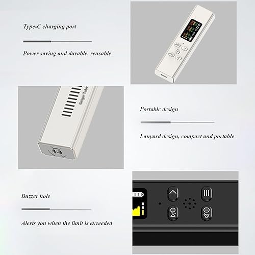 EMF Meter, Rechargeable Digital Electromagnetic Radiation Detector, Portable Handheld Tester with LCD Backlight & Sound-Light Alarm for Home & Ghost Hunting
