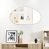 SENMAXLIVING Mirror Wall-Mounted Mirror Modern Irregular Decorative Mirror Hanging Mirror Metal Fram