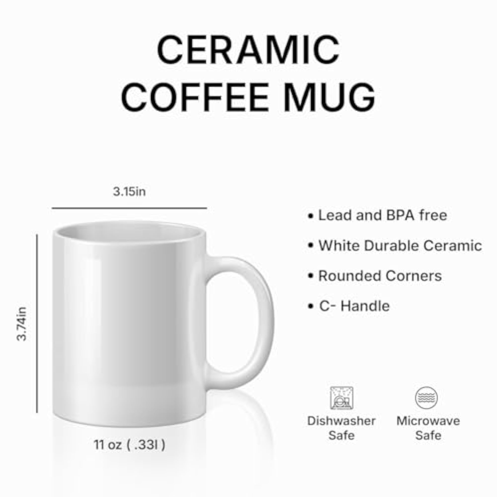 Valentine's Day Love Theme Printed White Ceramic Coffee Mug