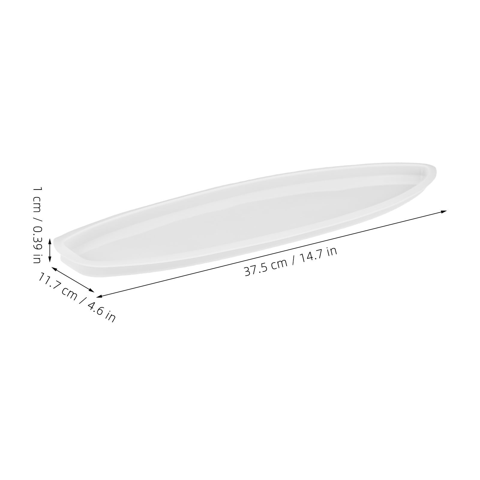 Lurrose 2 moldes de silicona para resina de tabla de surf, para epoxi, | Fácil de desmoldar, reutilizable para arte en resina hecho a mano, crea bandejas para servir con temática playera, adornos