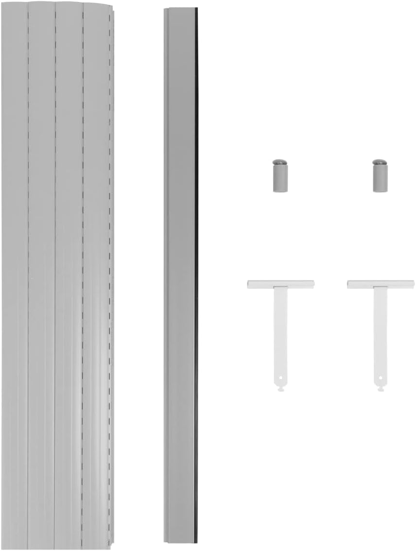 Schellenberg 39009 Grey PVC Maxi Roller Shutter Armor Set for 60 mm Steel Tube Shafts, 100x120 cm, Width Can Be Shortened, Includes Roller Shutter Hanging Spring, Aluminium End Strip, Shutter Stopper