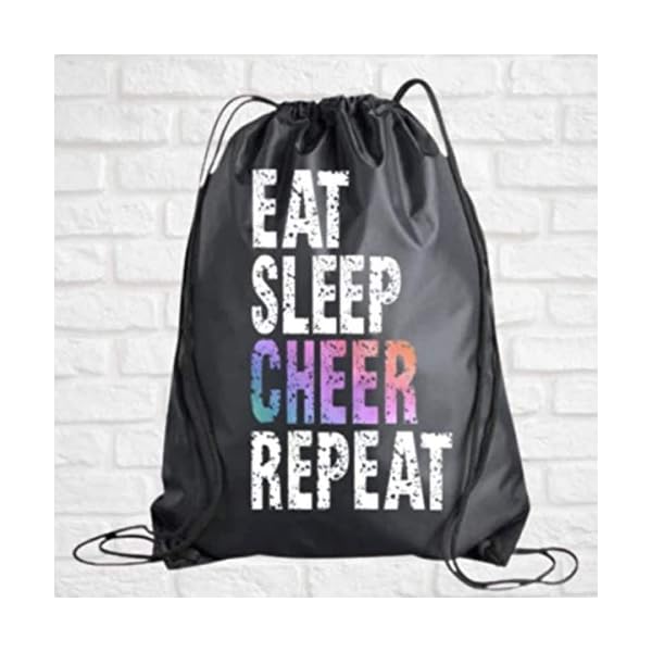 Cheer Drawstring Bag for Girls, Cheerleading Competition Bag, Cheer Bags for Cheerleaders, Eat