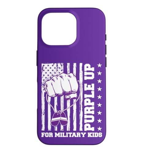 Purple Up for Military Kids Month of Military Child Gifts �X�}�z�P�[�X iPhone 16 Pro �p