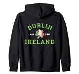 Dublín Irlanda Est. 988 Trébol irlandés del Día de San Patricio Sudadera con Capucha