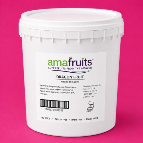 Amafruits Dragon Fruit (Pitaya), Frozen 3 Gallon Tub