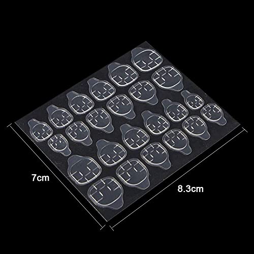 10 Sheets (240Pcs) Double-Side Nail Adhesive Tabs, Glue Stickers False Jelly Gel Tabs Transparent Flexible Fake Nails Tab For Manicure