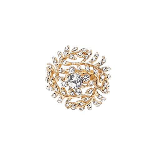 Image of SOHI Cocktail Ring for Women & Girls, Chunky Ring, Finger Ring, adjustable ring, Ladies Ring, Gold Plated Ring, aesthetic jewellery, hand ring for women