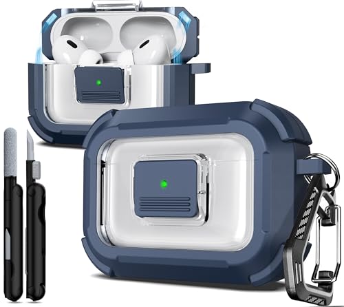 R-fun AirPods Pro ��2����p �ی�P�[�X�AMagsafe�Ή��A�}�O�l�b�g���������b�N�A�N���[�j���O�L�b�g�t���AAirPods Pro 2 �ی�P�[�X�ɓK�� -�u���[