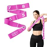 Bandas Elasticas Musculacion de Resistencia para Fitness Fisioterapia y Pilates + Gomas Gimnasio para Hacer Ejercicio y Estiramientos con 8 Asas Ajustables Unisex Rosa - Druna