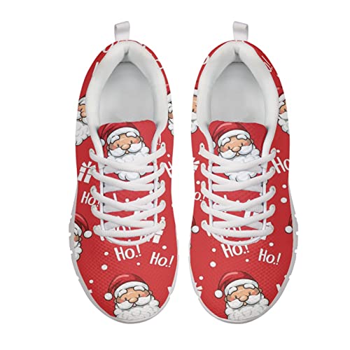 Showudesigns - Showudesigns Weihnachtssneaker Turnschuhe Walkingschuhe Frauen Straßenlaufschuhe Schnürhalbschuhe Leichte Leisetreter Sneaker Weihnachten Christmas 42 Rot