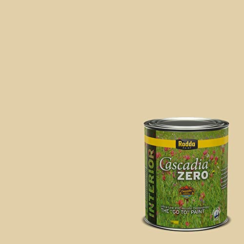 Rodda Paint CASCADIA ZERO Interior Flat Paint & Primer in One, Quart, Coconut Crumble