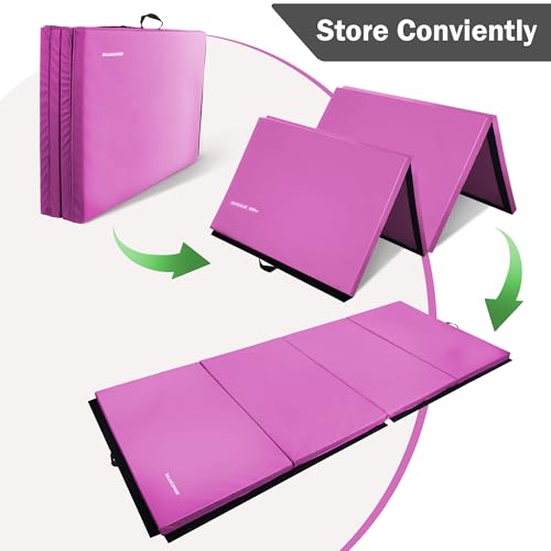 Fitvids 2 Inch Folding Exercise Gymnastics Matï¼Œ Hot Pink by Fitvids - Image 5