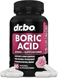Boric Acid Suppositories for Women - 600mg Vaginal Suppositories Boric Acid for Women - Vagina Suppository Vaginal Odor Smell PH Feminine Vag Womens pH Balance Pills & Vagina Health - 60 Suppositories