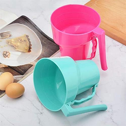 Mesh Strainer, Funnel Shaped Flour Sifter Fine Mesh Powder Flour Sieve Icing Sugar Manual Sieve Cup Home Kitchen Baking Pastry Tools(A)