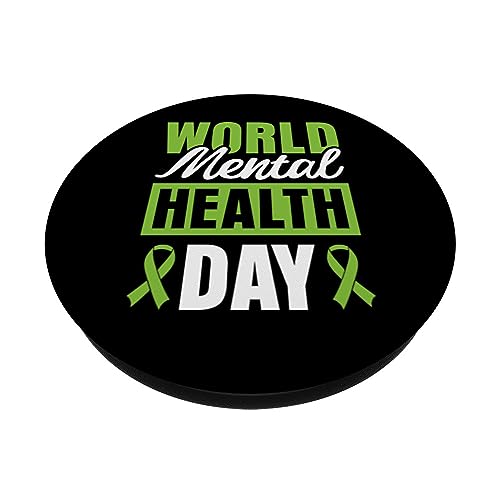 World Mental Health Day PopSockets Swappable PopGrip, Black - Image 2