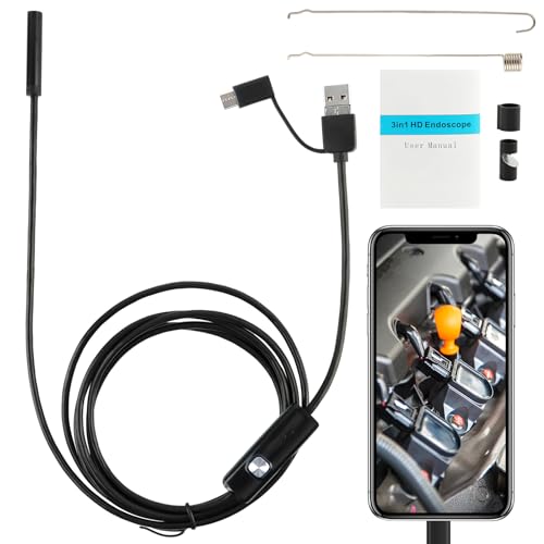 Endoscope, 3-in-1 Type-C USB inspection camera, 6 Adjustable Led Light,Inspection Camera Borescope,for Android mobile phone tablet PC desktop computer, Waterproof (3.5)