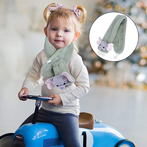 Amosfun Cachecol de Pelúcia Dos Desenhos Animados Elefante Crianças Inverno Gravata Cruzada Envoltór