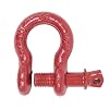 Mytee Products 3/8 Anchor Shackle Forged Carbon Steel w/Alloy Screw Pin Load Limit # 1.0 Ton (2,000 Lbs.) | Double Rust Protection Heavy Duty D Ring Shackle for Towing, Rigging & Vehicle Recovery