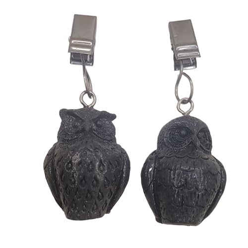 TwoFish Home Set of 4 Owl Resin Tablecloth Weights Clips Owl Handicraft Tablecloth Clamps Pack of 4