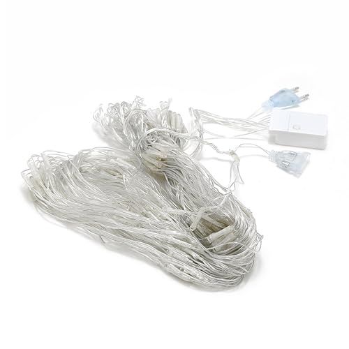 Yosoo Health Gear Luces de Red LED, Luces de Cuerda de Malla de 1.5 X 1.5m para Decoración de la Navidad Al Aire Libre Decoración de la Fiesta del Jardín de Bodas